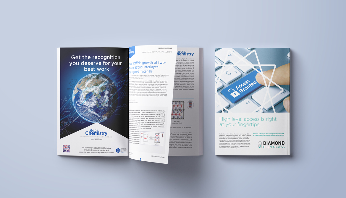 Print and digital ads for Chinese Chemical Society