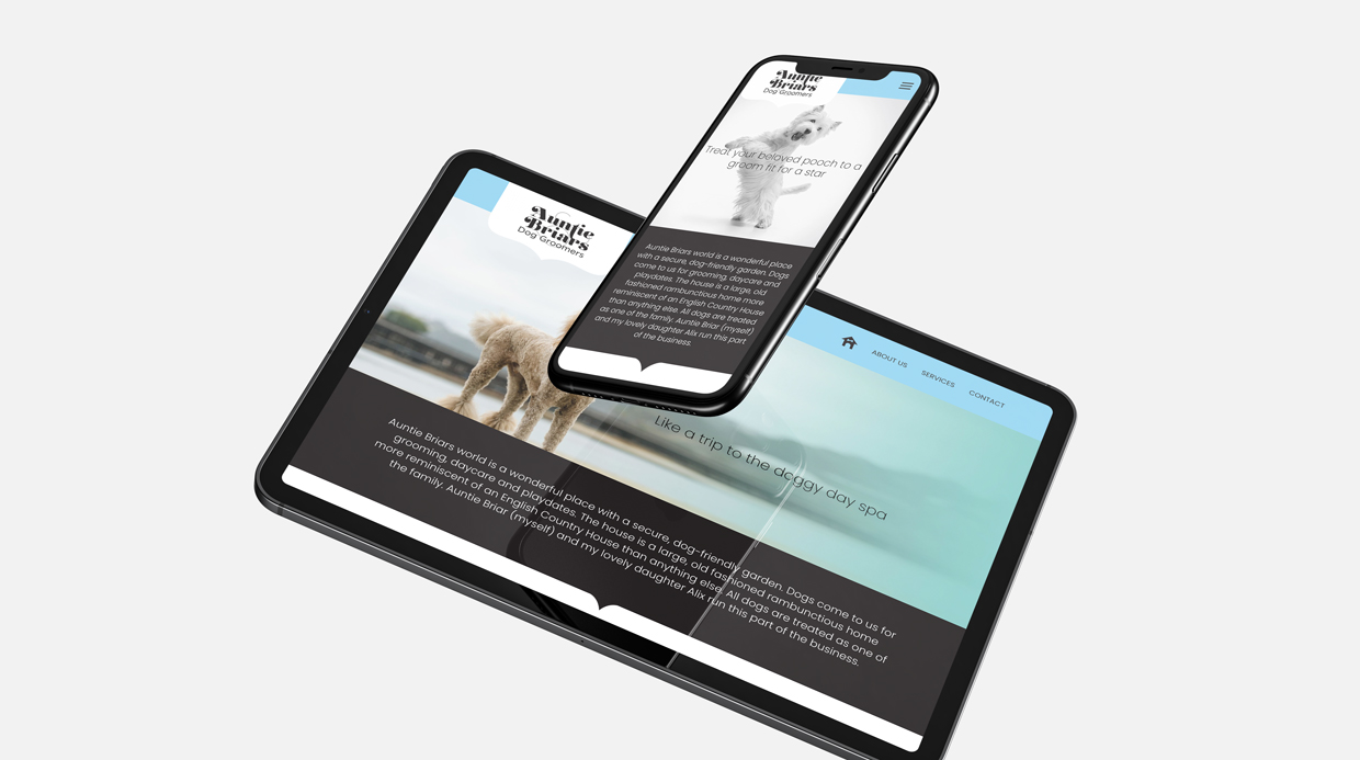 Auntie Briars website responsive