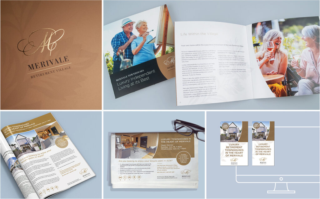 Merivale Retirement Village marketing collateral