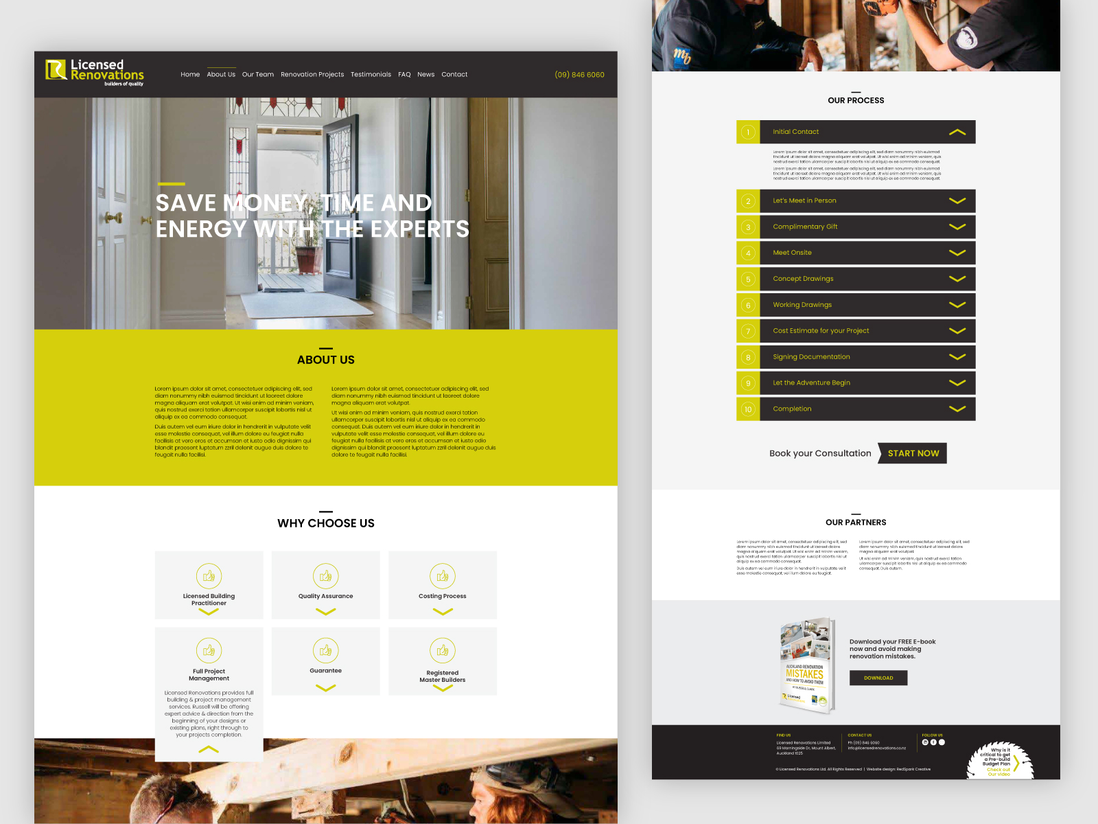 Licensed Renovations website about page