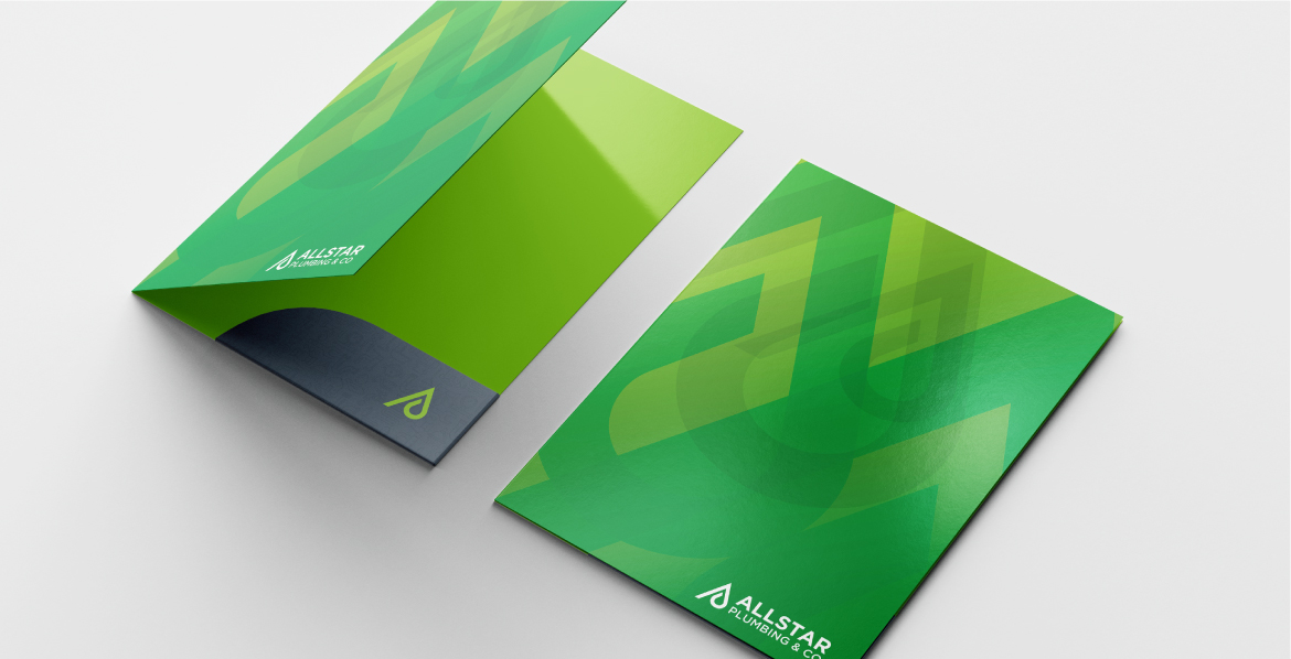 Presentation folder for plumbing company