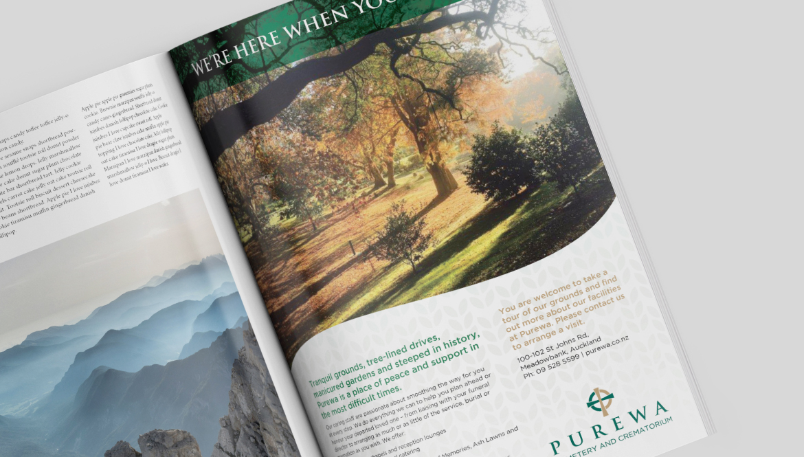 Advertising for cemetery