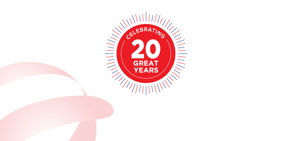 20yr logo for IT services company