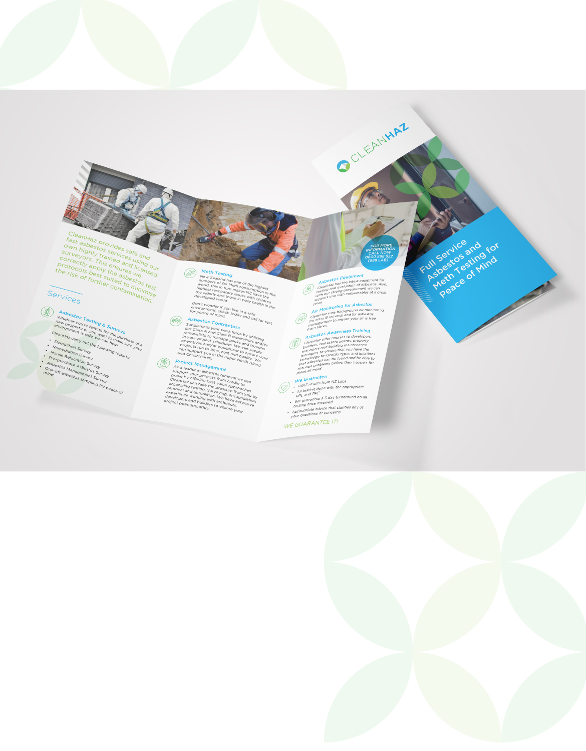 Brochure for Asbestos testing company