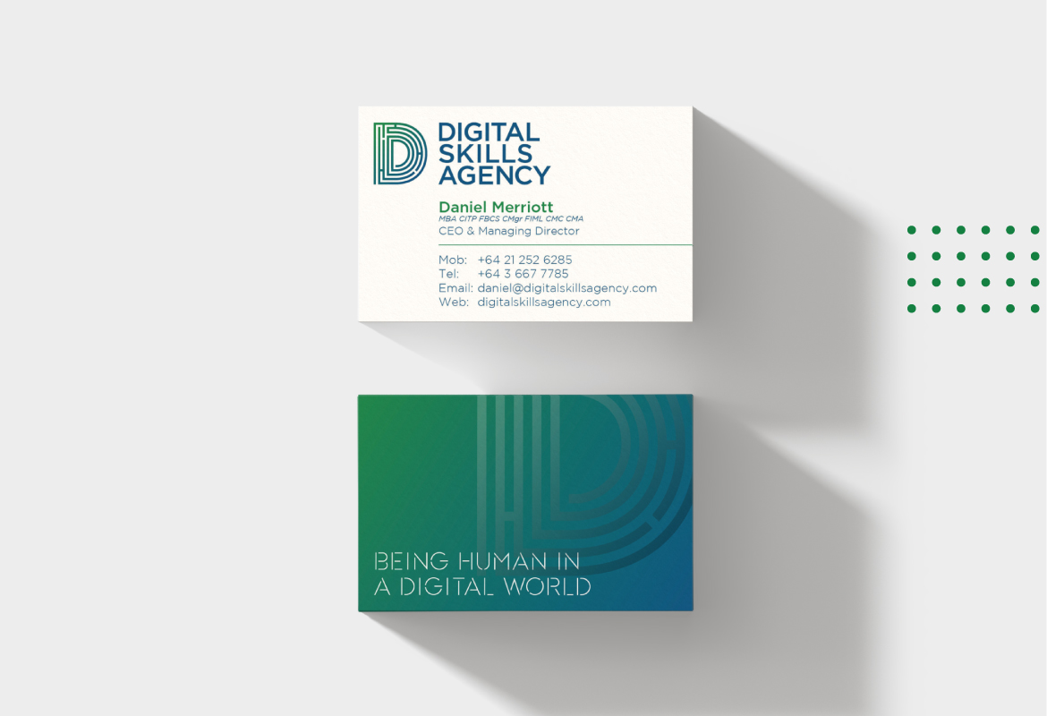 Business cards for Digital Skills Abency