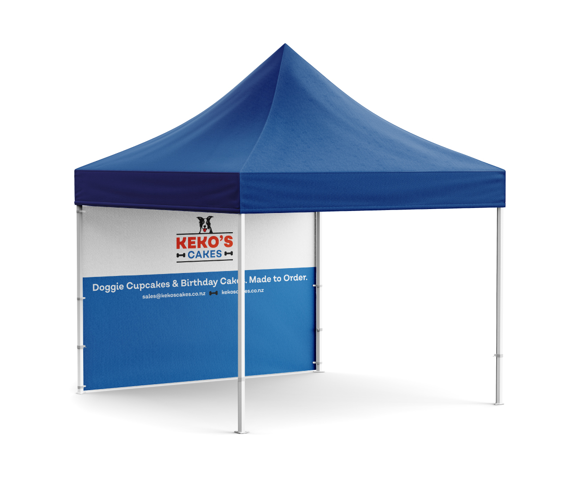 Market stall pergola for pet food company