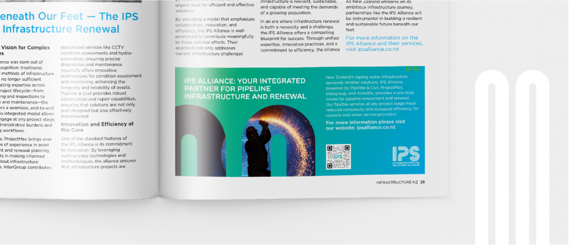 Print ad for pipeline infrastructure company