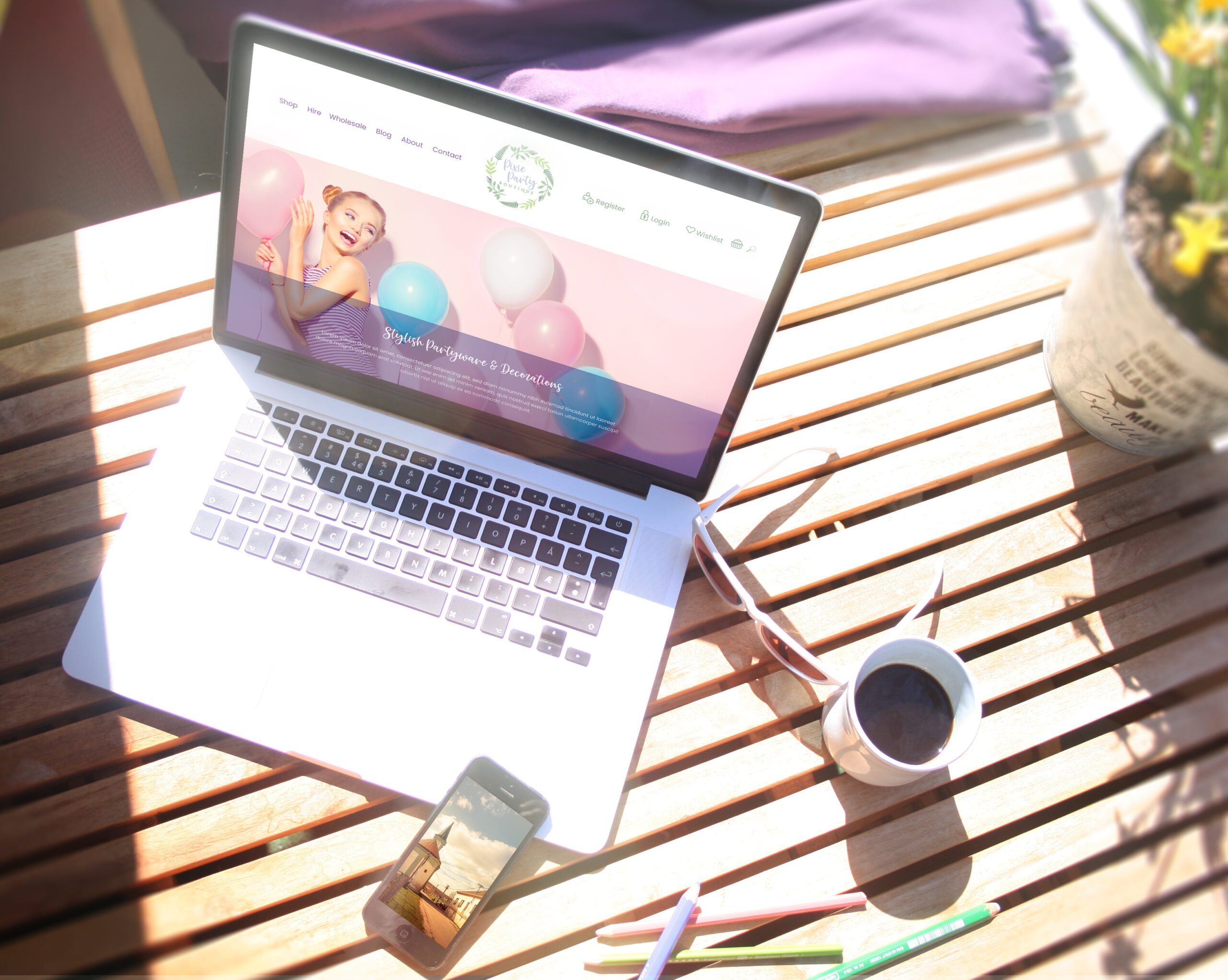 Website for party supplies e-commerce store